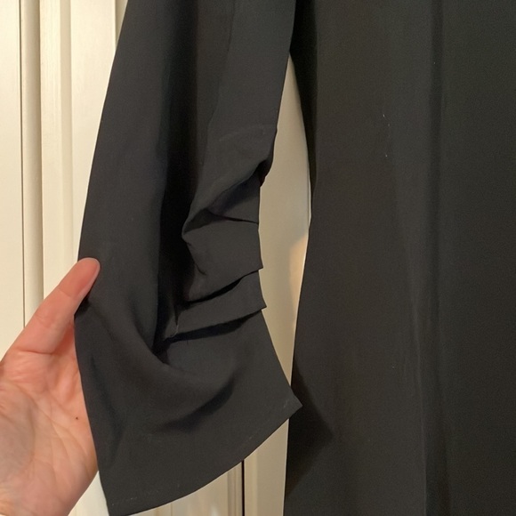 She & Sky Black Long-Sleeved Crew Neck Zip Up MIDI Dress Size M RN#141642 - Picture 5 of 7